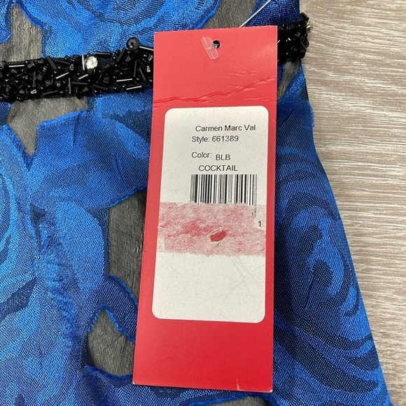 NWT Carmen Marc Valvo Infusion One Shoulder Floral Formal Gown with Pockets 12 - Picture 11 of 16